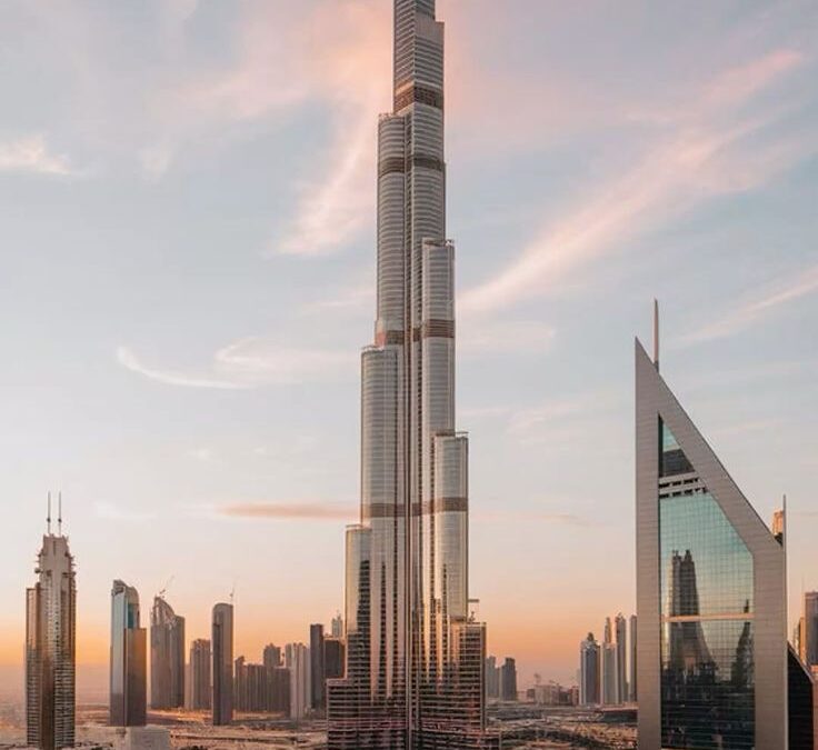 Burj Khalifa skyline view in Dubai